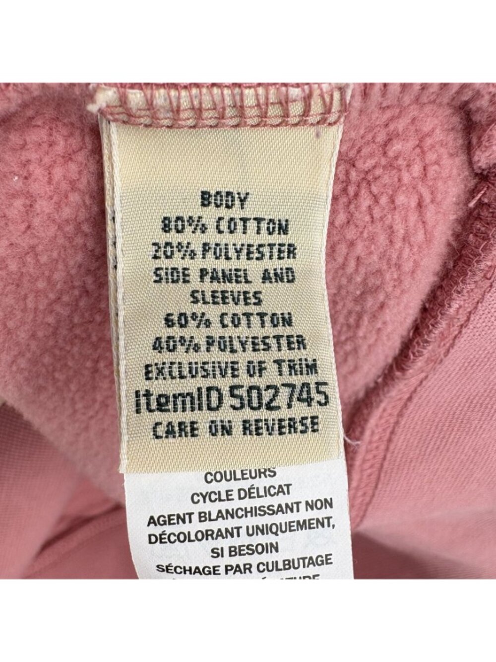 L.L. Bean Women Quilted Quarter-Zip Pullover M Pink Fleece Lined Outdoor Camping - Picture 7 of 12